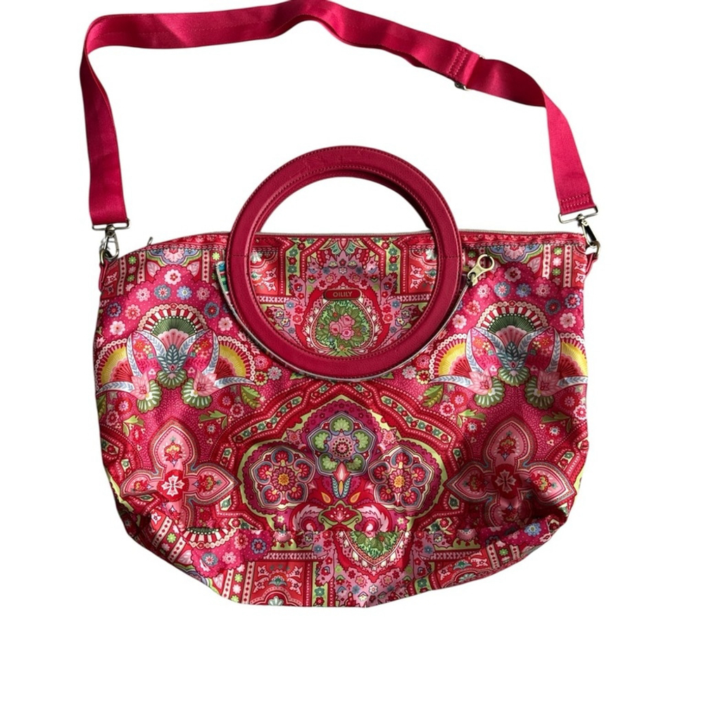 Oilily Oilily Folding City Carry All Raspberry, Raspberry (Red) Nylon Bag - Picture 2 of 8